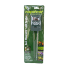 Rapitest Soil Moisture pH Tester in packaging for indoor and outdoor gardening, detects moisture levels, battery-free.