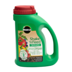 Green Miracle-Gro Shake 'n Feed container for tomatoes and vegetables, 4.5 lb.